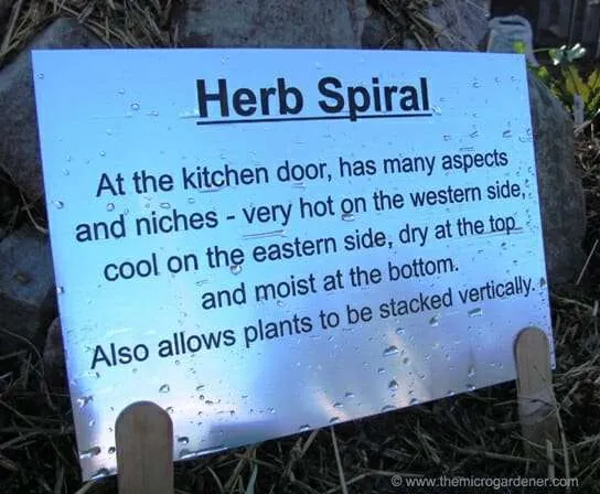 Locate your herb spiral close to the kitchen for easy harvesting. | The Micro Gardener