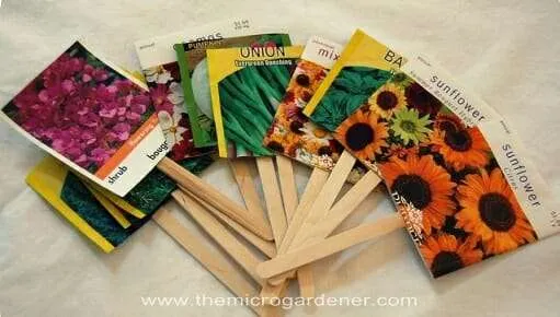 Seed packet labels | The Micro Gardener