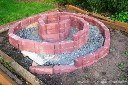 Building a spiral - the width may vary depending on your requirements and space. | The Micro Gardener