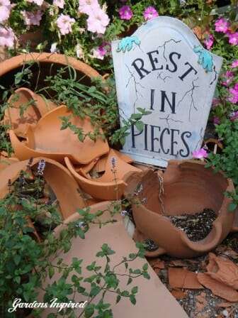 Rest in pieces pottery graveyard | The Micro Gardener