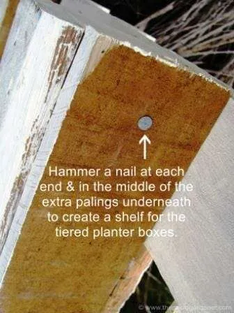 Hammer nails up underneath to secure as shelving. | The Micro Gardener