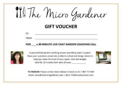 Gift Voucher Live Chat Online Consultation with The Micro Gardener